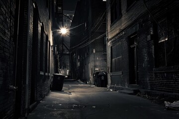 Fototapeta premium City Alley at Night