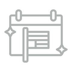 Independence Day Vector Line Grey Icon Design