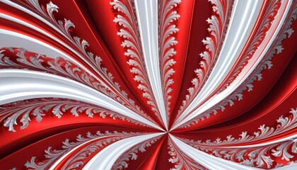 Red white 3d abstract lyapunov fractals