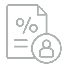 Customer Vector Line Grey Icon Design