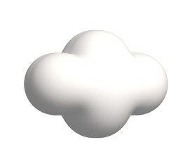 cloud shape 3d, cloud icon, emoji cloud for message social