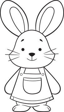 recommend clip art: Cute bunny drawing clipart design illustration