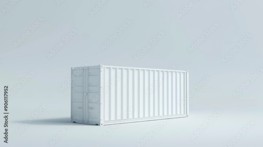 Poster White container on a clean backdrop motion capture for emblem