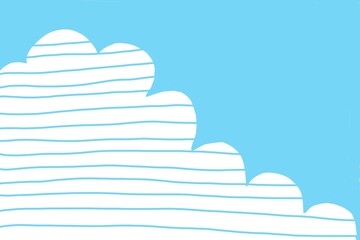 Illustration of a blue summer sky.