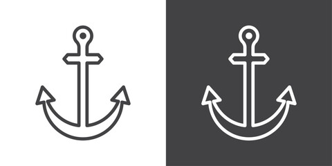 Anchor icon vector logo set collection for web app ui