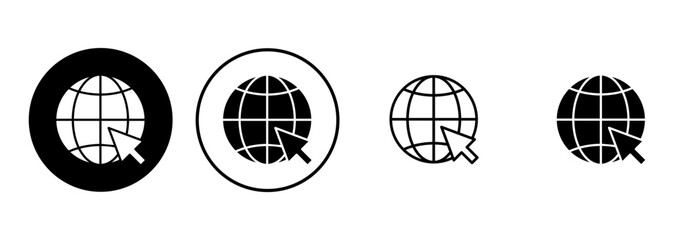 Web icon set. go to web icon. web click icon