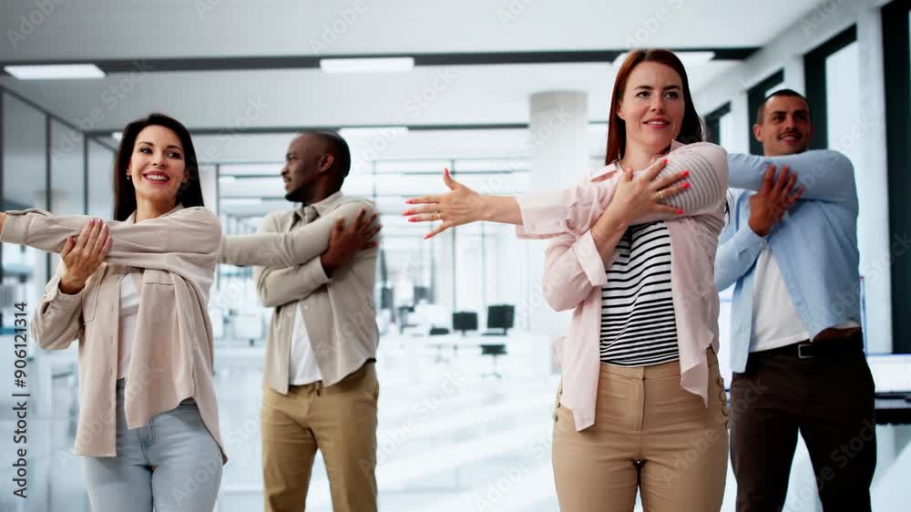 Poster company fitness stretch exercise