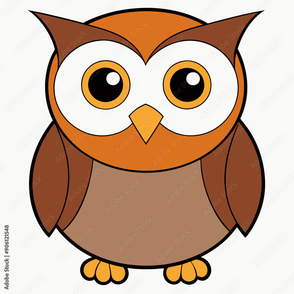 Poster owl vector illustration