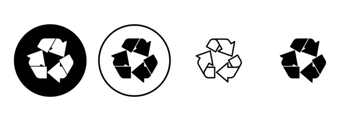 Recycle icon set. Recycling vector icon.
