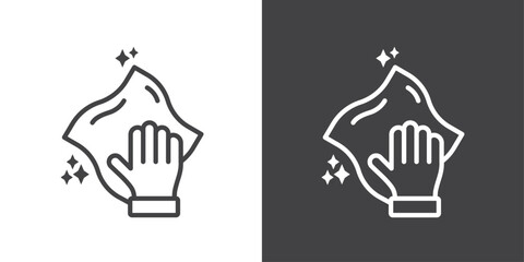 Cleaning cloth icon vector logo set collection for web app ui