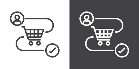 Customer journey icon vector logo set collection for web app ui