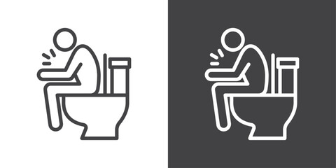 Diarrhea icon vector logo set collection for web app ui