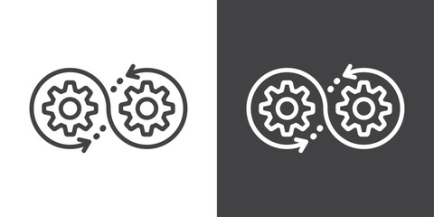 Devops icon vector logo set collection for web app ui