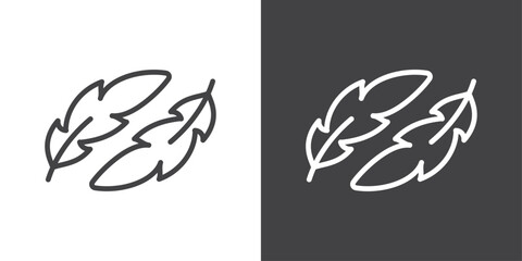 Obraz premium Feather icon vector logo set collection for web app ui