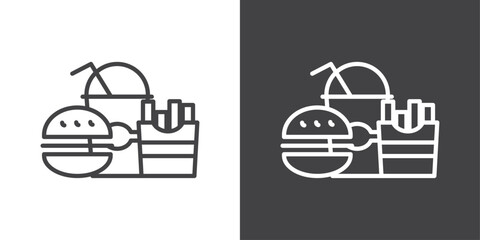 Fast food icon vector logo set collection for web app ui