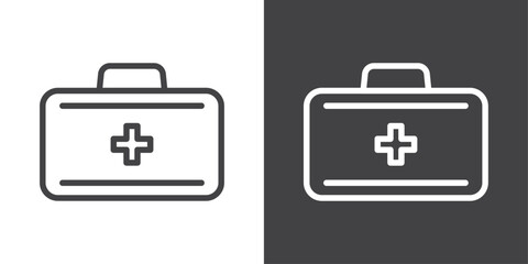First aid box icon vector logo set collection for web app ui