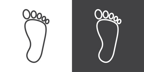 Obraz premium Footprint icon vector logo set collection for web app ui