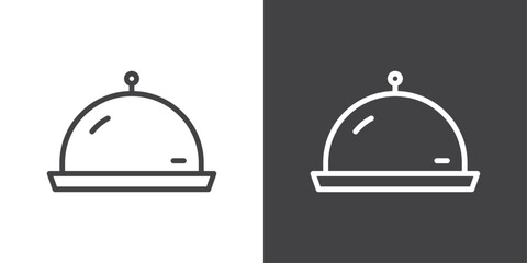 Food tray icon vector logo set collection for web app ui