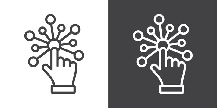 Interaction icon vector logo set collection for web app ui