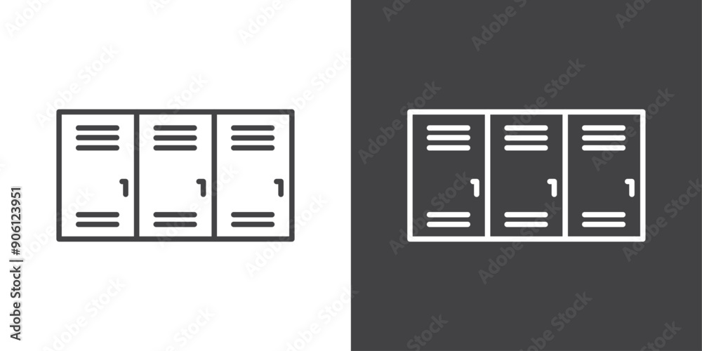 Poster locker icon vector logo set collection for web app ui