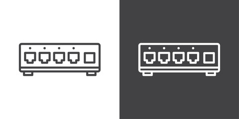 Network switch icon vector logo set collection for web app ui