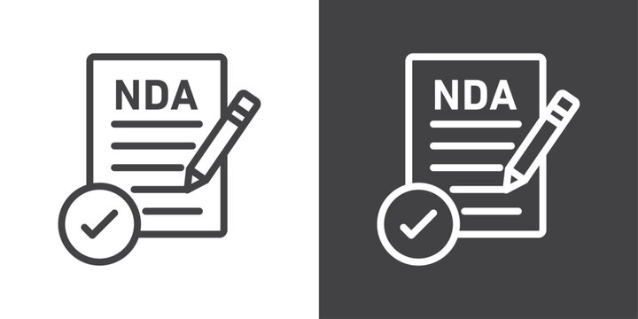 NDA icon vector logo set collection for web app ui
