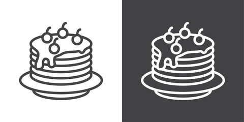 pancakes icon vector logo set collection for web app ui