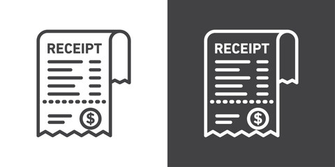 paper check receipt icon vector logo set collection for web app ui