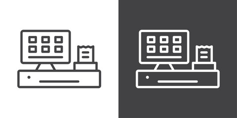 POS system icon vector logo set collection for web app ui