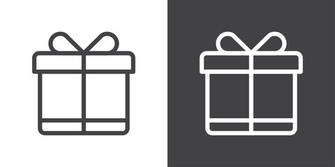 Present gift box icon vector logo set collection for web app ui