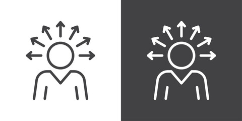 Self awareness icon vector logo set collection for web app ui