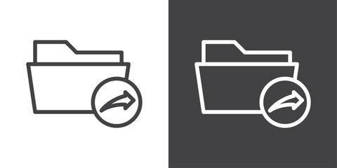 Share folder line icon vector logo set collection for web app ui