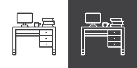 Study table icon vector logo set collection for web app ui