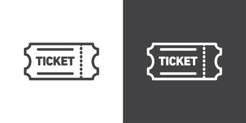 Ticket icon vector logo set collection for web app ui