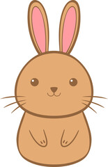 Cute bunny drawing clipart design illustration