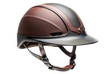 Naklejka premium Brown and Black Equestrian Helmet.