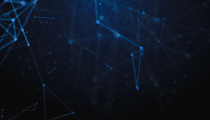 Dark background with glowing blue digital connections. Illustration made using Adobe After Effects, Premium Image for background.
