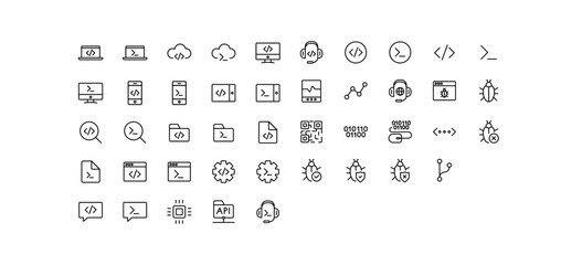 Code and Development - Premium Outlined Icon Pack