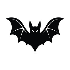 Halloween isolated black bat silhouette vector illustration