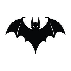 Halloween isolated black bat silhouette vector illustration