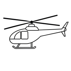 Helicopter silhouette icon simple Free vector