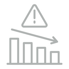 Reduce Business Risk Vector Line Grey Icon Design