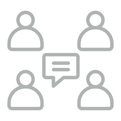 Communication Vector Line Grey Icon Design