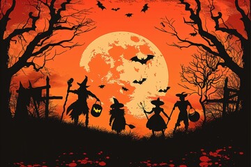 Halloween Night Silhouettes