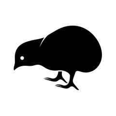 Vector solid black icon for Chick