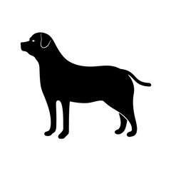 Vector solid black icon for Dog