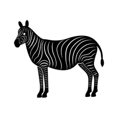 Vector solid black icon for Zebra