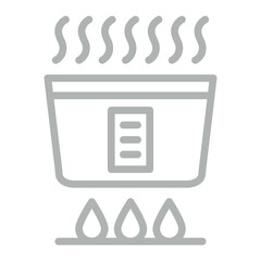 Cooking Vector Line Grey Icon Design