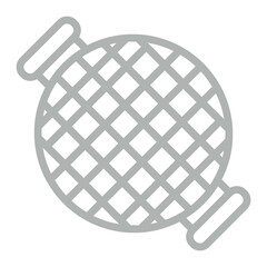 Grill Vector Line Grey Icon Design