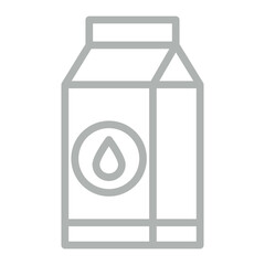 Milk Vector Line Grey Icon Design